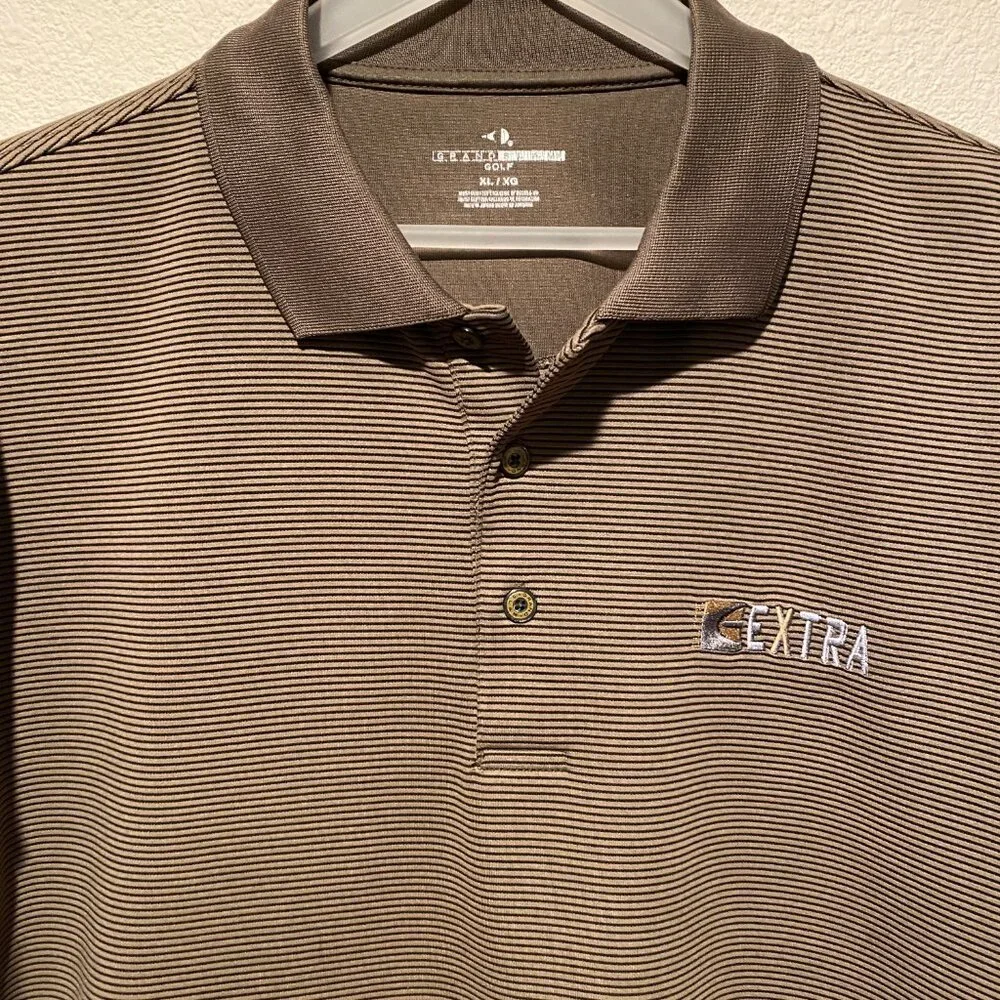 Grand Slam Golf‎ Men's XL Ribbed Brown Polo Shirt - Embroidered Logo